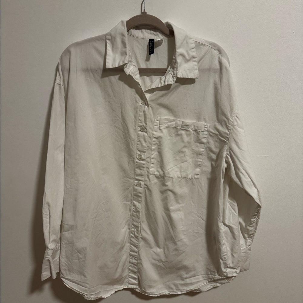 H&M White Button-Up Shirt